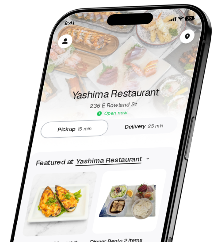 Yashima Restaurant app preview