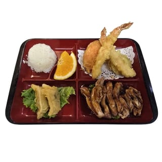 Kids Meal W/ Miso Soup, Rice, Fried Gyoza, Chicken Teriyaki, Tempura