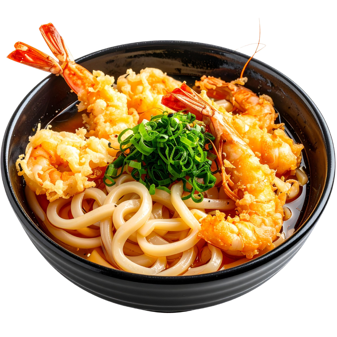 A steaming, hearty bowl of Tempura Udon.