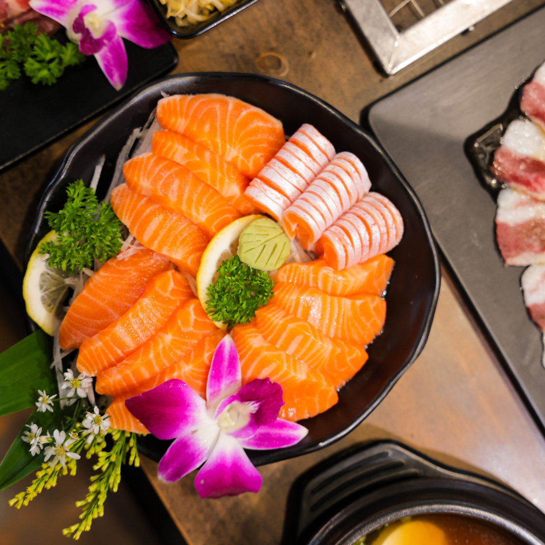 A platter of fresh sashimi, showcasing the quality at Yashima.