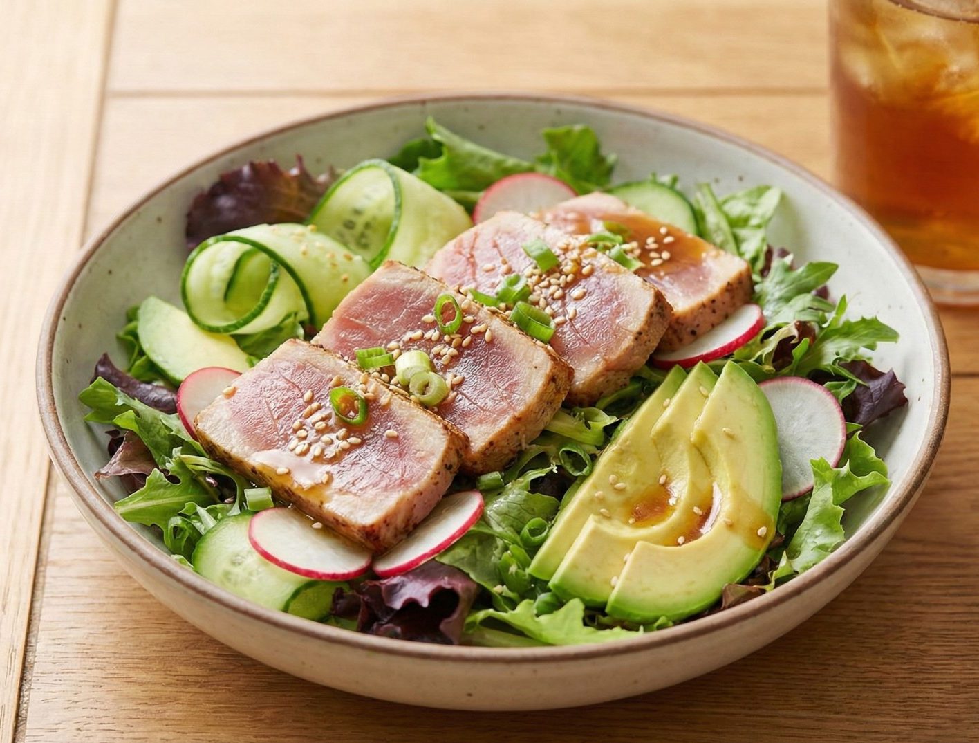 A refreshing Albacore Salad, another healthy option at Yashima.