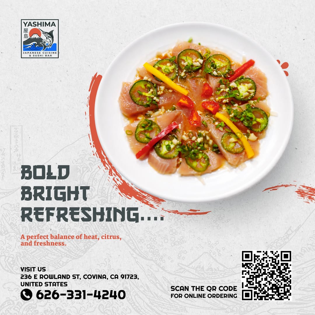 Read more about the article Fresh Yellowtail Carpaccio in Covina | Yashima Restaurant